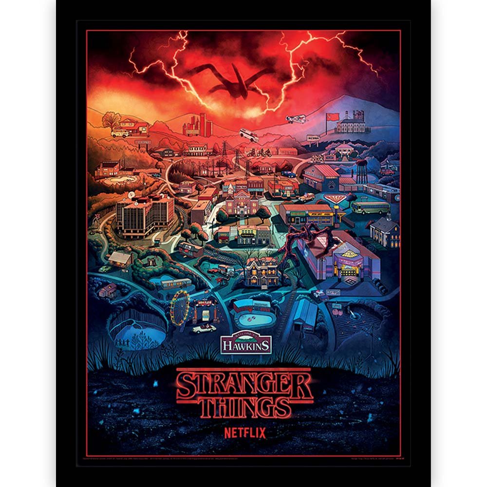 STRANGER THINGS ストレンジャー・シングス (シーズン5 2025年配信決定 ) - Hawkins Town / インテリア額 - PGS
